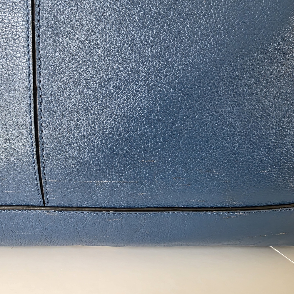 Coach Hamilton Cobalt Blue Leather Briefcase Laptop Business Bag - Picture 8 of 16
